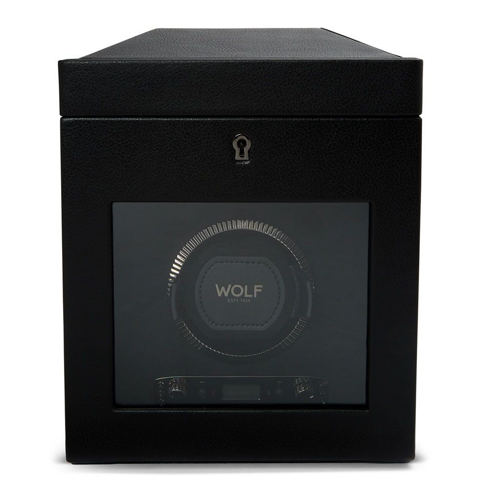 Wolf British Racing Single Watch Winder with Top Storage