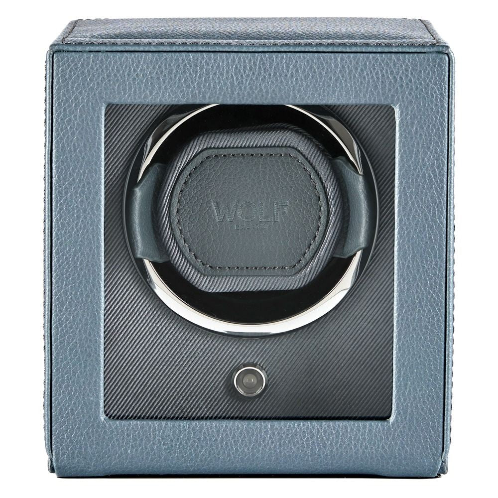 Wolf Cub Single Watch Winder in Future Grey with Cover