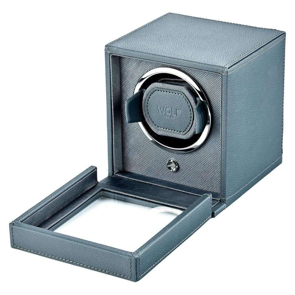 Wolf Cub Single Watch Winder in Future Grey with Cover