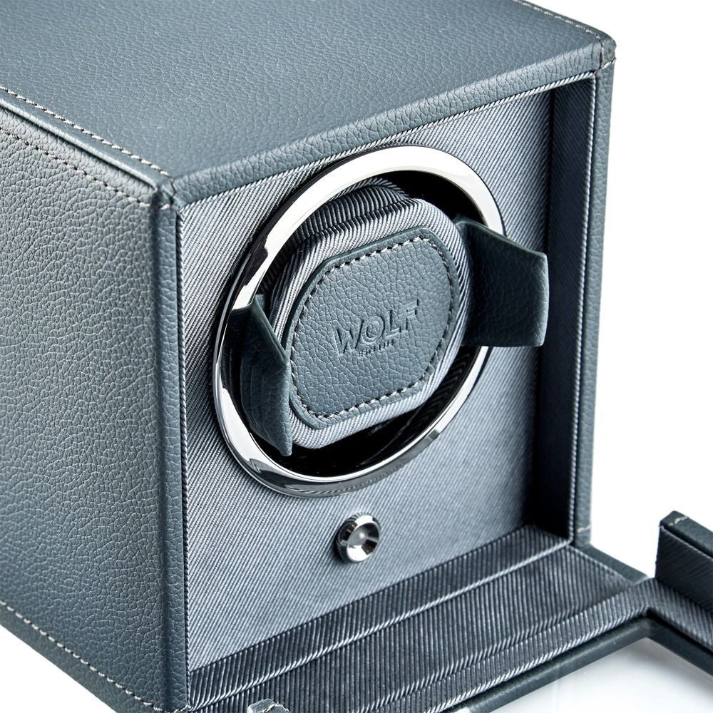 Wolf Cub Single Watch Winder in Future Grey with Cover
