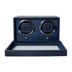 Wolf Cub Double Watch Winder Navy with Cover