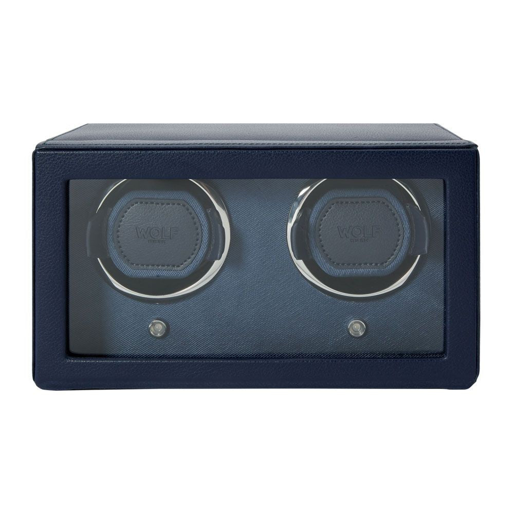 Wolf Cub Double Watch Winder Navy with Cover