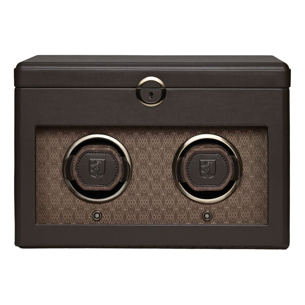 Wolf 190th Anniversary Earth Double Watch Winder with Top Storage