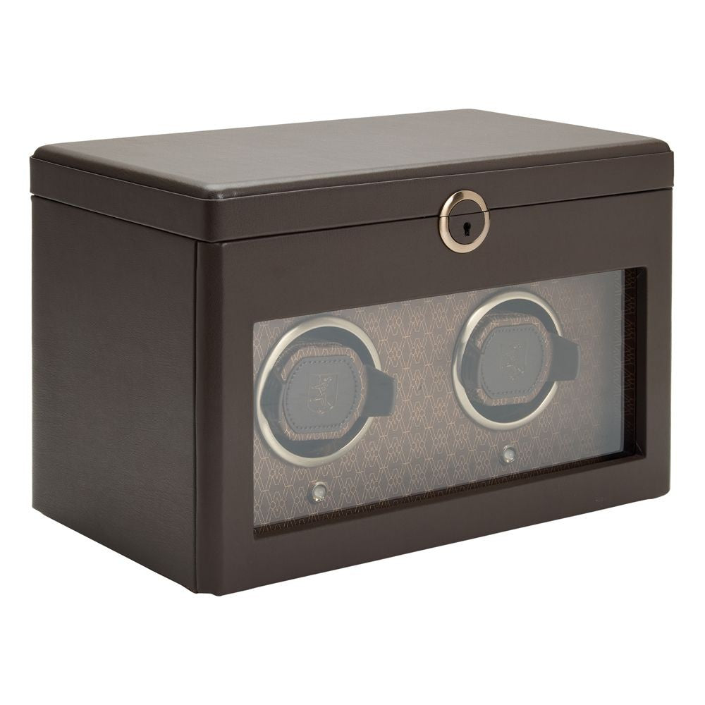 Wolf 190th Anniversary Earth Double Watch Winder with Top Storage