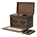 Wolf 190th Anniversary Earth Double Watch Winder with Top Storage