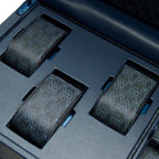Wolf Earth Midnight Blue Double Watch Winder with Top Storage