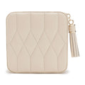 Wolf Caroline Zip Anti-Tarnish Ivory Jewelry Case
