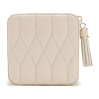 Wolf Caroline Zip Anti-Tarnish Ivory Jewelry Case