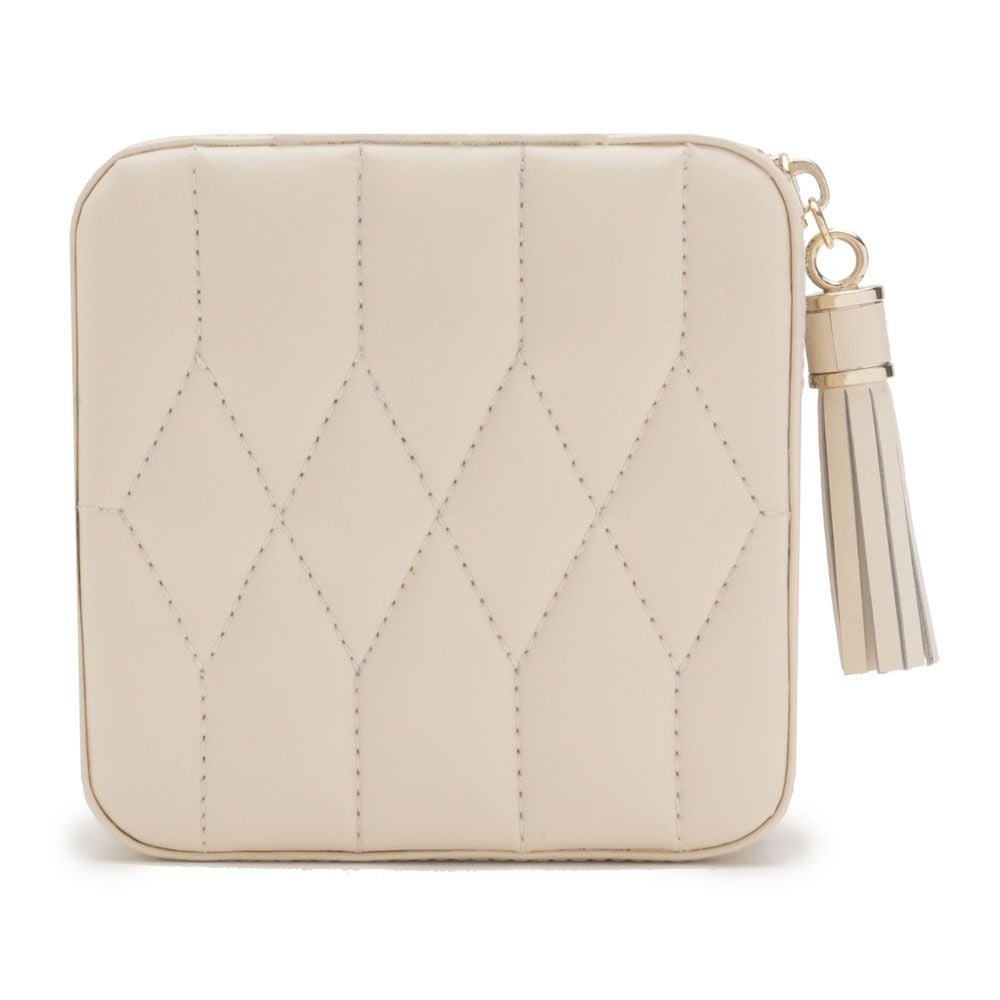 Wolf Caroline Zip Anti-Tarnish Ivory Jewelry Case