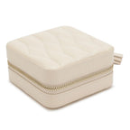 Wolf Caroline Zip Anti-Tarnish Ivory Jewelry Case