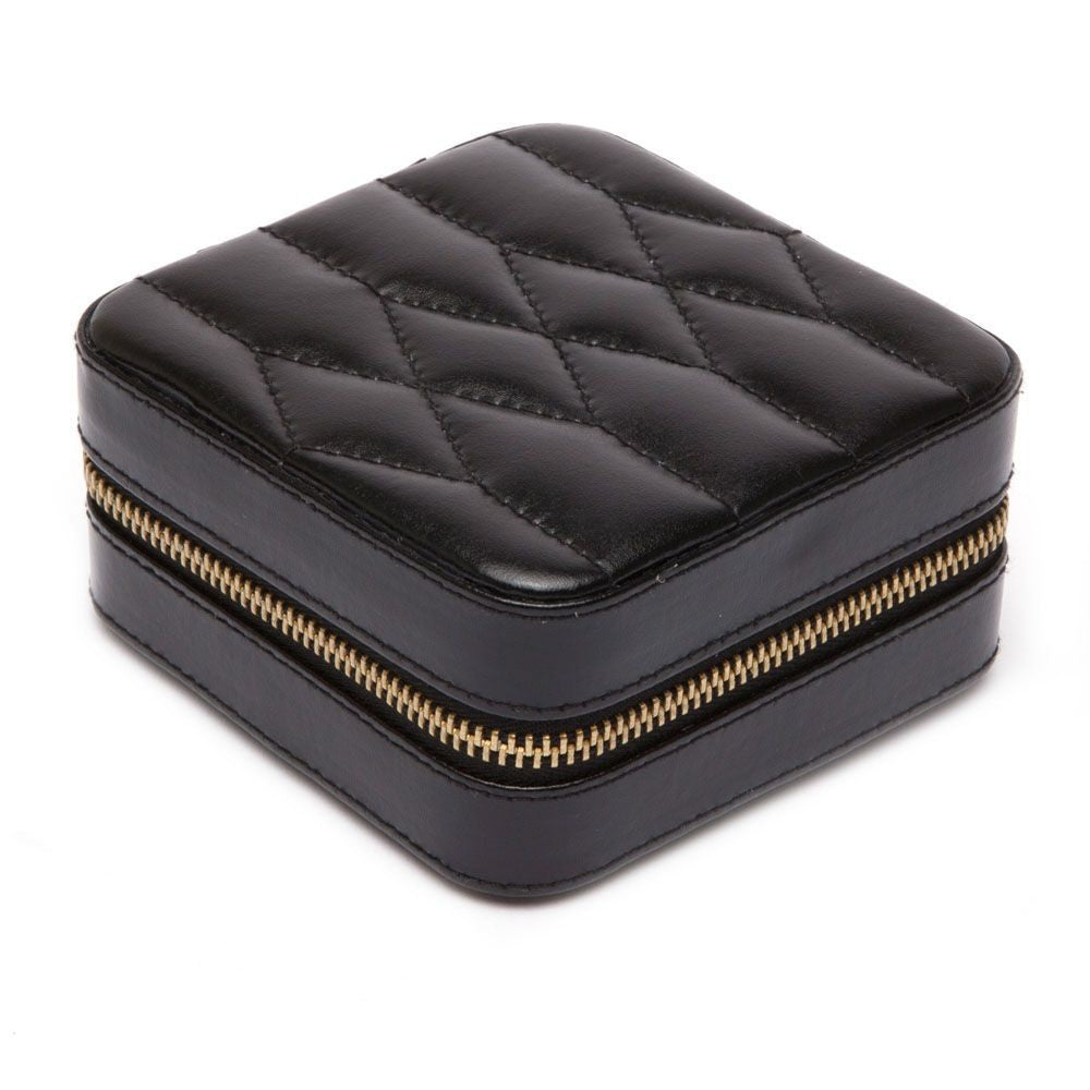 Wolf Caroline Zip Anti-Tarnish Black Jewelry Case