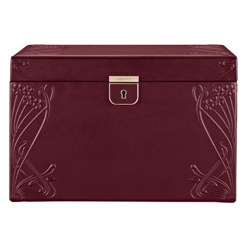 Wolf x Liberty Lanthe Large Burgundy Jewelry Box