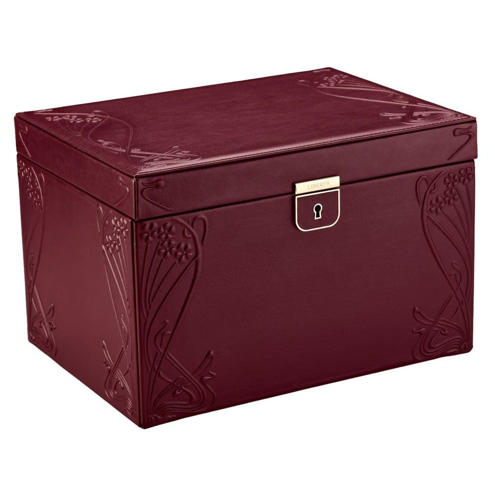 Wolf x Liberty Lanthe Large Burgundy Jewelry Box