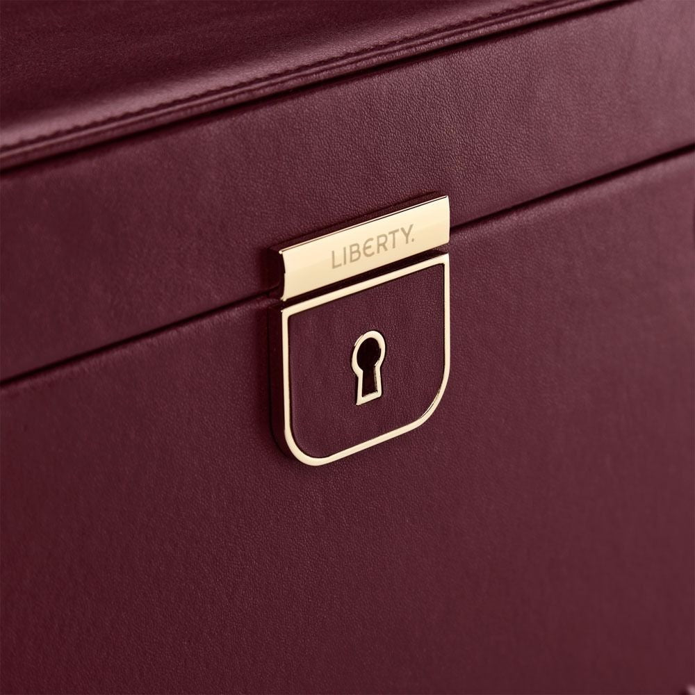 Wolf x Liberty Lanthe Large Burgundy Jewelry Box