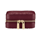 Wolf x Liberty All Over Ianthe Small Burgundy Jewelry Zip Case