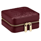 Wolf x Liberty All Over Ianthe Small Burgundy Jewelry Zip Case