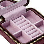 Wolf x Liberty All Over Ianthe Small Burgundy Jewelry Zip Case