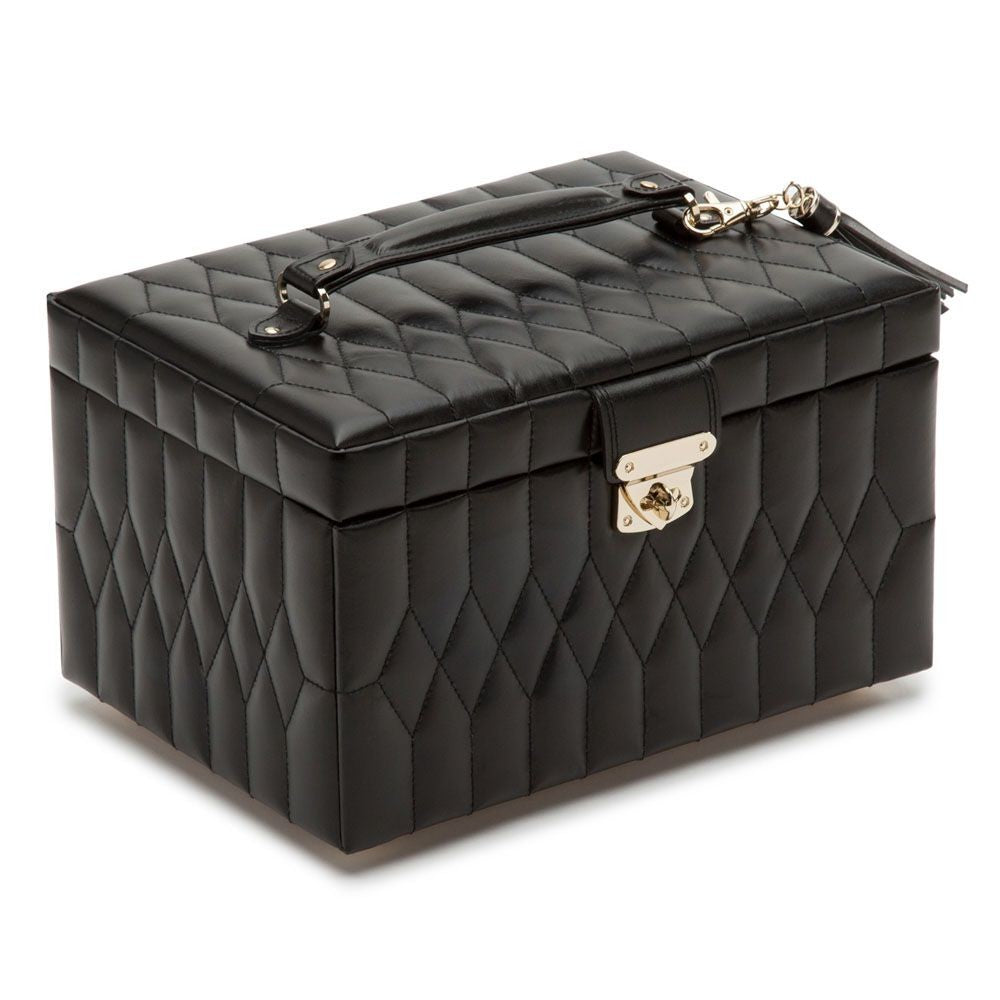 Wolf Caroline Medium Black Jewelry Case