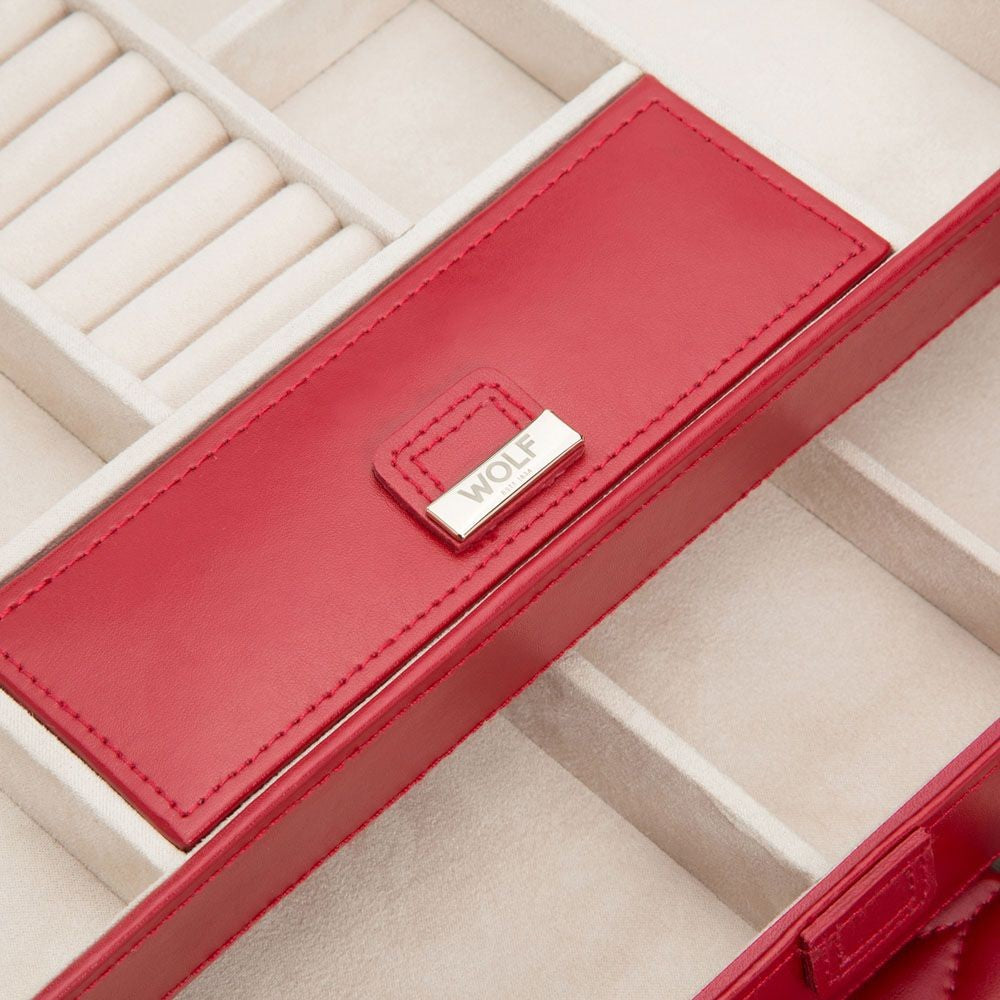 Wolf Caroline Medium Red Jewelry Case
