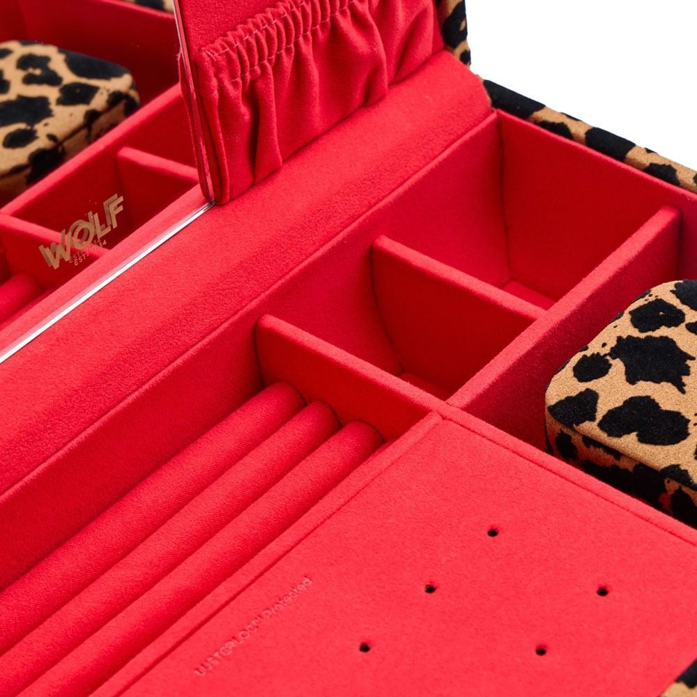 Wolf Savana Leopard Print Anti-Tarnish Jewelry Box