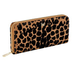 Wolf Savana Leopard Print Long Wallet