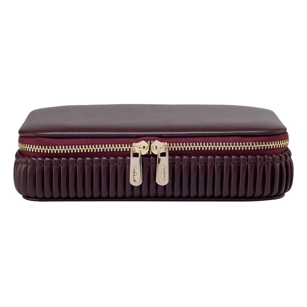 Wolf Bella Zip Anti-Tarnish Bordeaux Jewelry Case