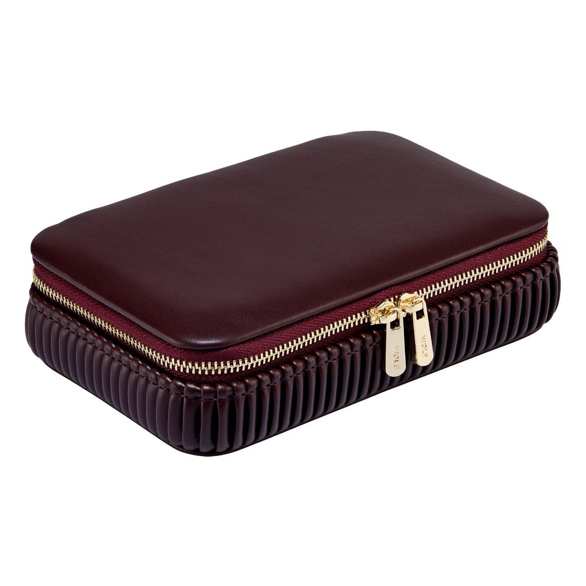 Wolf Bella Zip Anti-Tarnish Bordeaux Jewelry Case