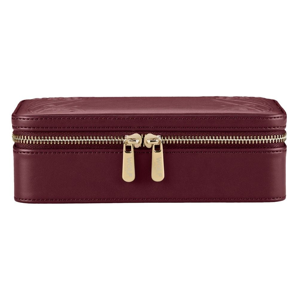 Wolf x Liberty Burgundy Ianthe Medium Jewelry Zip Case