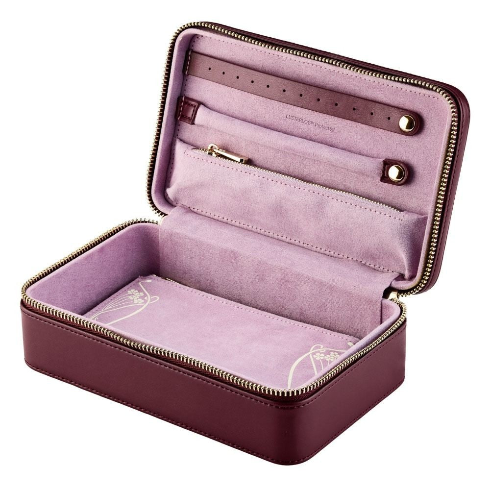Wolf x Liberty Burgundy Ianthe Medium Jewelry Zip Case