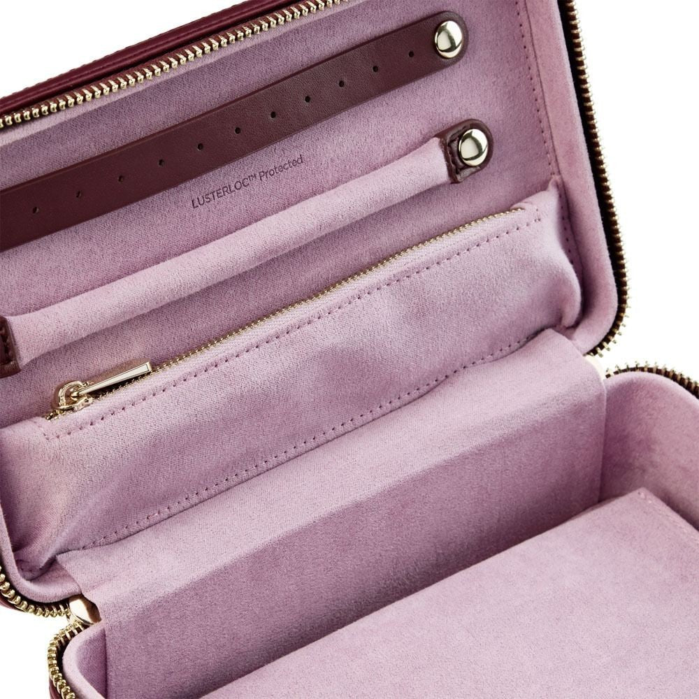 Wolf x Liberty Burgundy Ianthe Medium Jewelry Zip Case