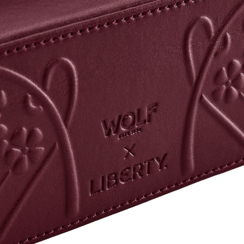 Wolf x Liberty Burgundy Ianthe Medium Jewelry Zip Case