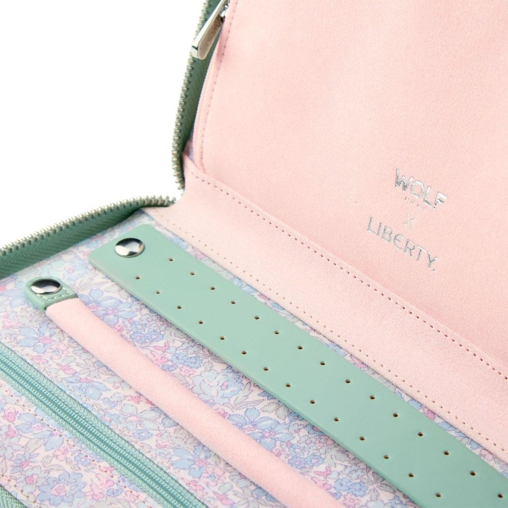 Wolf Liberty Julia Print Sage Anti-Tarnish Jewelry Portfolio