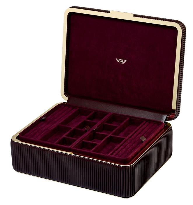Wolf Bella Bordeaux Large Jewelry Box