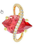 Chatham 1.65ct Lab Flame Padparadscha & Diamond Pendant