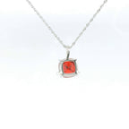 Chatham 3.56ct Lab Ruby & Diamond Pendant