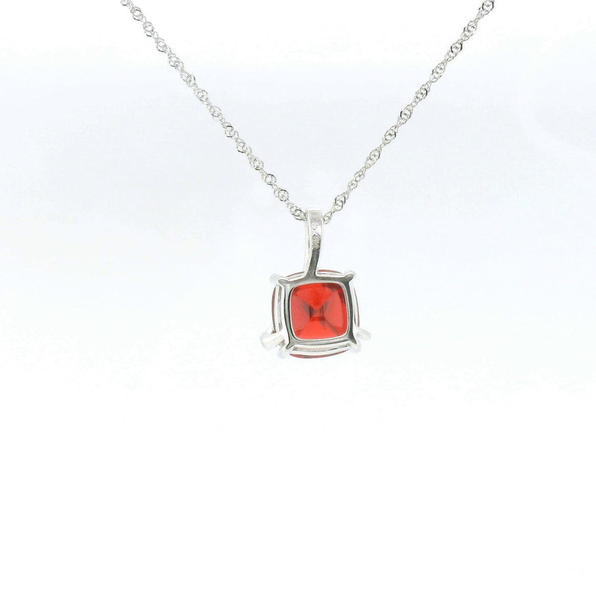 Chatham 3.56ct Lab Ruby & Diamond Pendant