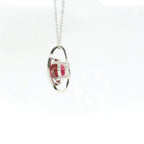 Chatham 2.18ct Lab Ruby & Diamond Pendant
