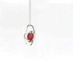 Chatham 2.18ct Lab Ruby & Diamond Pendant