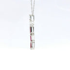 Chatham 0.51ct Lab Ruby & Diamond Pendant