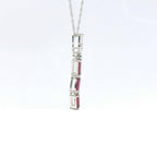 Chatham 0.51ct Lab Ruby & Diamond Pendant