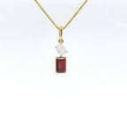 Chatham 0.51ct Lab Ruby & Diamond Pendant