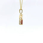 Chatham 0.51ct Lab Ruby & Diamond Pendant
