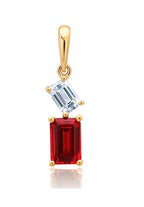 Chatham 0.51ct Lab Ruby & Diamond Pendant