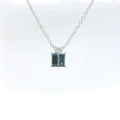 Chatham .88ct Lab Alexandrite and Diamond Pendent