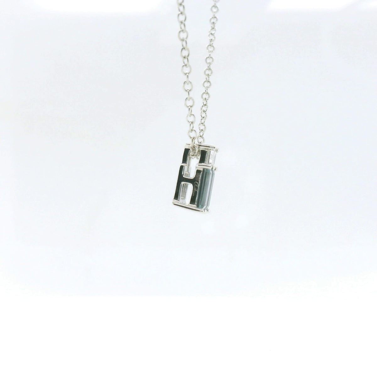 Chatham .88ct Lab Alexandrite and Diamond Pendent