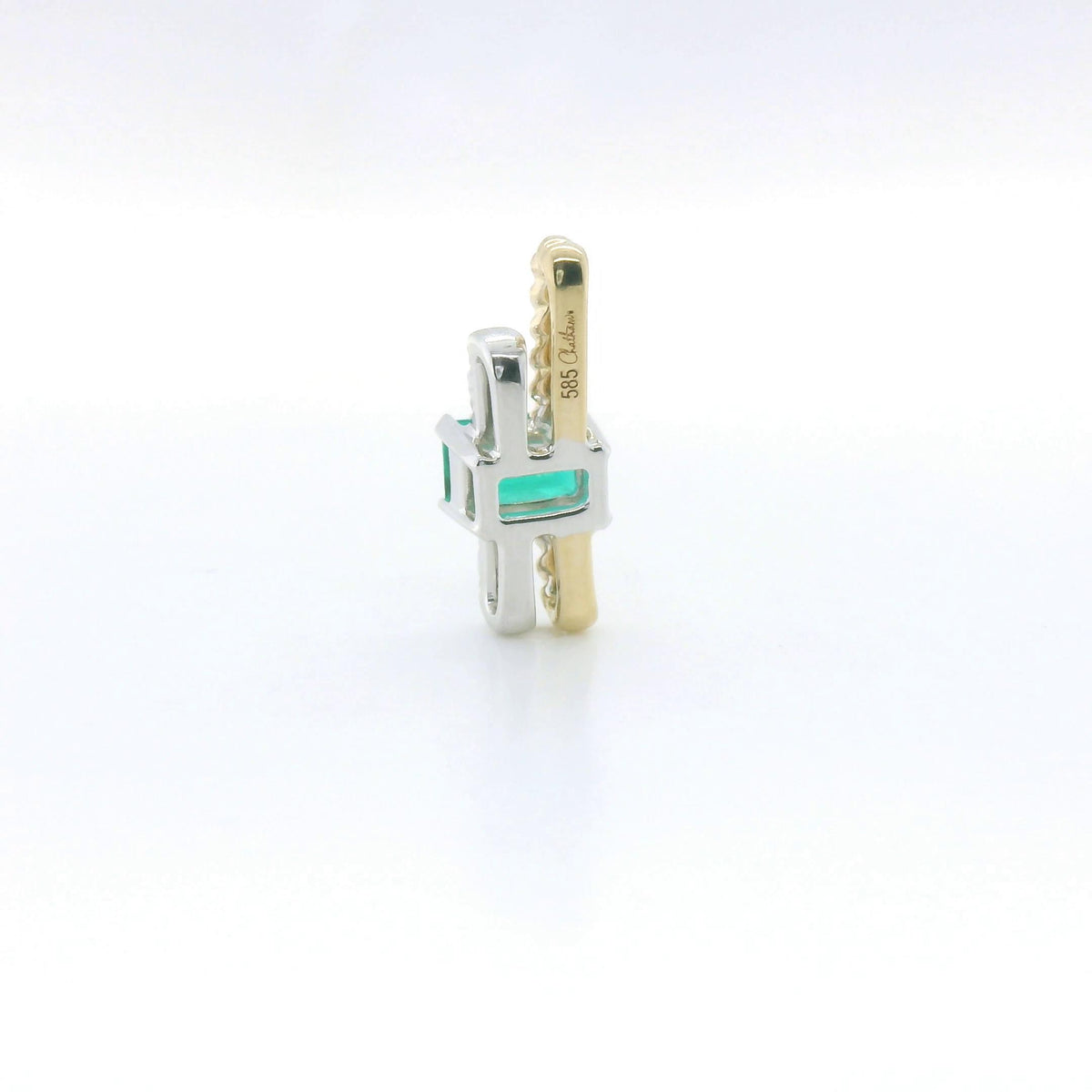 Chatham 0.52ct Lab Emerald & Diamond Pendant