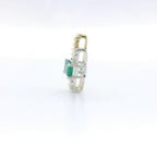 Chatham 0.52ct Lab Emerald & Diamond Pendant
