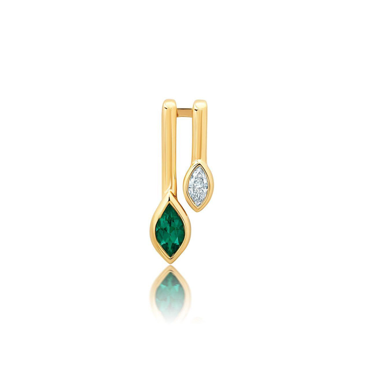 Chatham 0.25ct Lab Emerald & Diamond Pendant