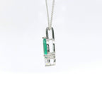 Chatham 0.51ct Emerald & Diamond Pendant