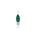 Chatham 0.51ct Emerald & Diamond Pendant